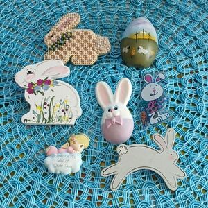 Easter Jewerly Beautiful Brooch, Pins Figural Little Angel, Bunnys Vintage/mod